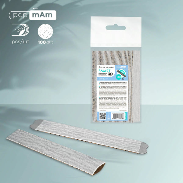 STALEKS SMART 20 Disposable files papmAm (soft base) for straight nail file